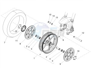 SHIVER 900 E4 ABS (NAFTA) drawing Front wheel