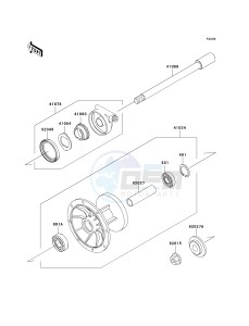 KL 650 E [KLR650] (E8F-E9F) E8F drawing FRONT HUB