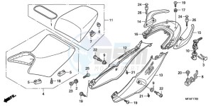 CBF1000S9 UK - (E / ABS MKH) drawing SEAT/SEAT COWL