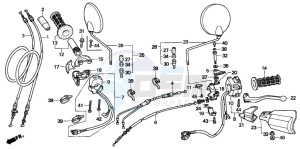 XRV750 AFRICA TWIN drawing HANDLE LEVER/SWITCH/CABLE