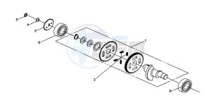 QUAD RAIDER 600 LONG CHASSIS drawing BALANCE SHAFT