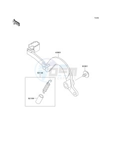 KDX 220 A [KDX220R] (A9) [KDX220R] drawing BRAKE PEDAL