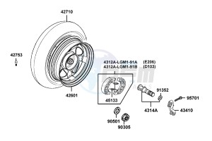 G-DINK 50 Netherlands drawing Rear Wheel