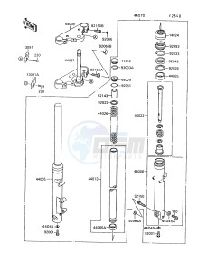 VN 1500 A [VULCAN 88] (A6-A9) [VULCAN 88] drawing FRONT FORK