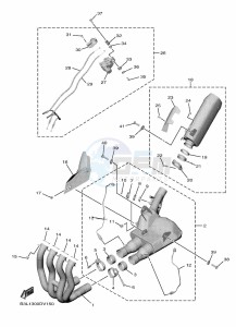 YZF1000 YZF-R1 (B3L1) drawing EXHAUST