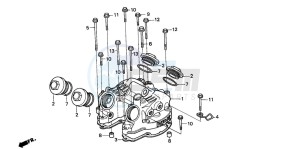 NX500 DOMINATOR drawing CYLINDER HEAD COVER