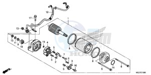 CB500XAE CB500X ABS UK - (E) drawing STARTER MOTOR