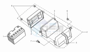 VS 125 EURO3 drawing BATTERY - BATTERY HOLDER