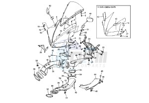 YZF R1 1000 drawing COWLING