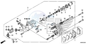 TRX500FM6H Europe Direct - (ED) drawing REAR BRAKE CALIPER