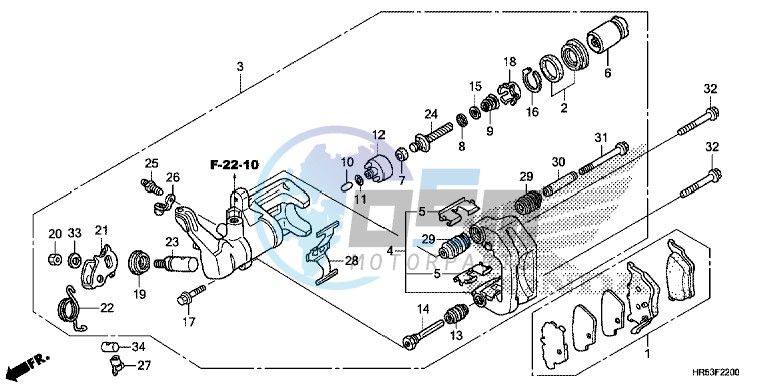 REAR BRAKE CALIPER