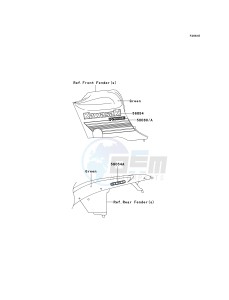 KVF 360 B [PRAIRIE 360] (B6F-B9F) B8F drawing DECALS-- GREEN- --- B8F- -