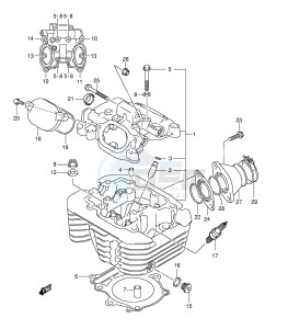 LT-F400 (E24) drawing CYLINDER HEAD