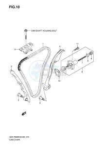 GSX-R600 (E2) drawing CAM CHAIN