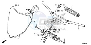 CRF250R Europe Direct - (ED) drawing HANDLE PIPE/TOP BRIDGE