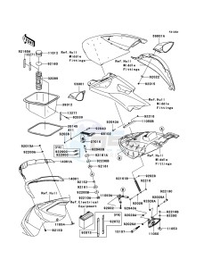 JET SKI ULTRA 250X JT1500B8F FR drawing Hull Front Fittings