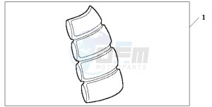 CBF600S drawing TANK PAD 2