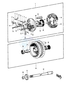 H1 C [MACH III] 500 [MACH III] drawing FRONT HUB_BRAKE -- H1_A_C- -