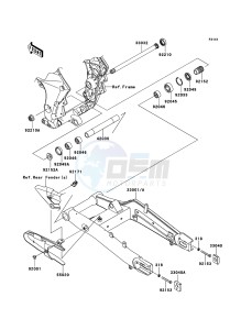 VERSYS_1000 KLZ1000AEF FR GB XX (EU ME A(FRICA) drawing Swingarm