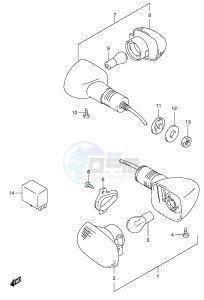 SV650 (E2) drawing TURNSIGNAL LAMP (SV650SX SUX SY SUY SK1 SUK1 SK2 SUK2)