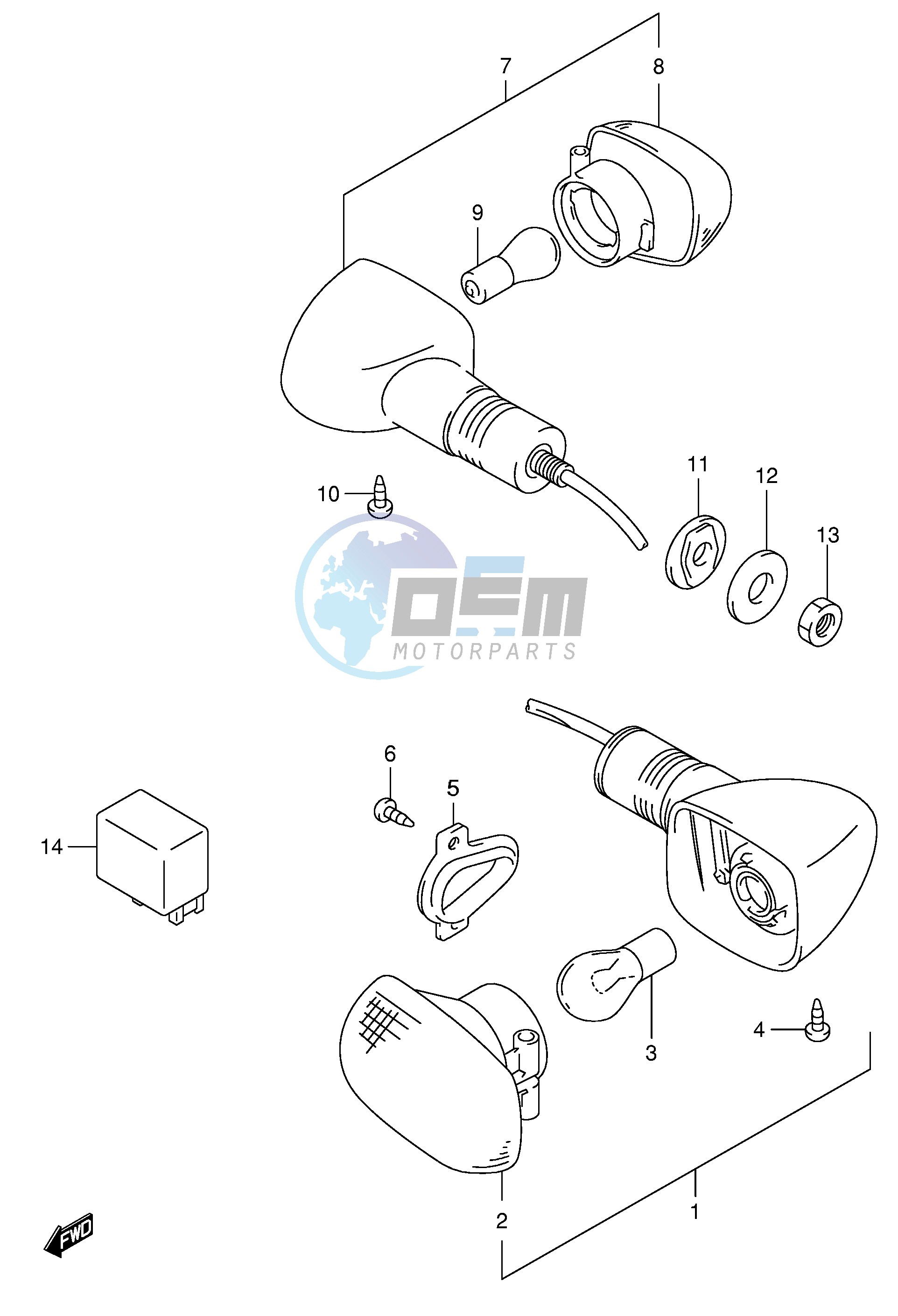 TURNSIGNAL LAMP (SV650SX SUX SY SUY SK1 SUK1 SK2 SUK2)