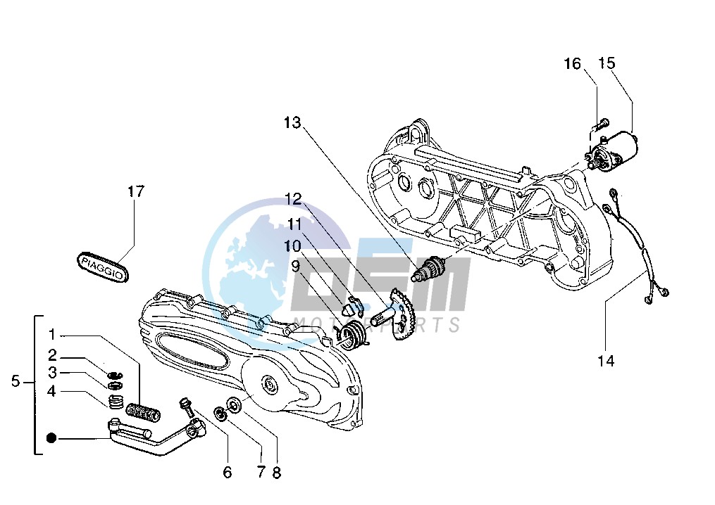 Starting Motor - Starting lever