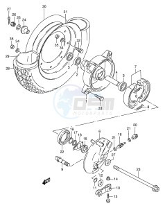 PV50 (E15) drawing FRONT WHEEL