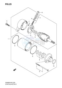 SV650S (E2) drawing STARTING MOTOR (MODEL K8 K9)