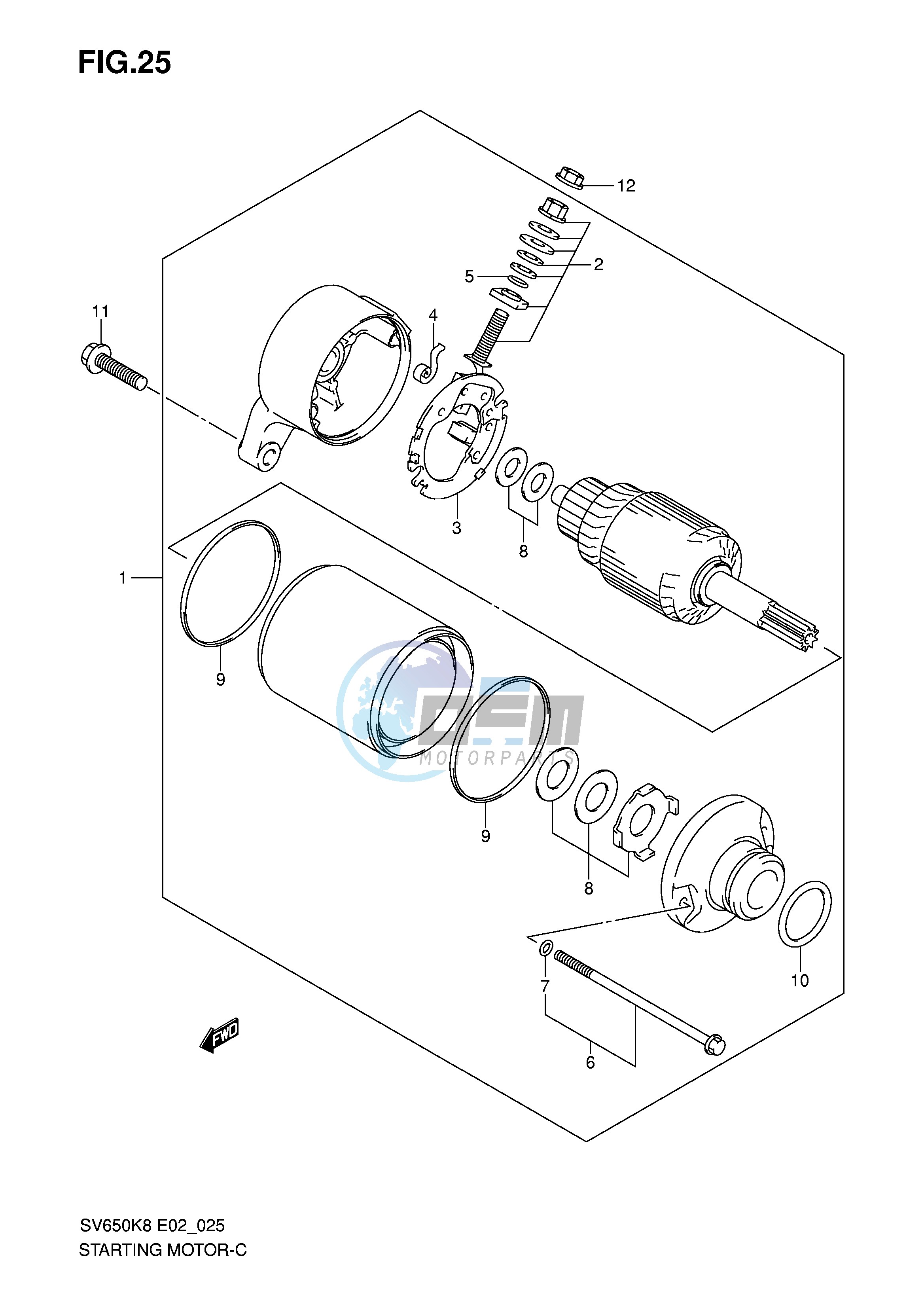 STARTING MOTOR (MODEL K8 K9)