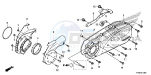 SH300AE SH300AE UK - (E) drawing LEFT CRANKCASE COVER