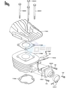 KX 60 A [KX60] (A1-A2) [KX60] drawing CYLINDER HEAD_CYLINDER_REED VALVE