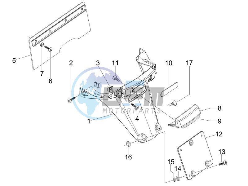 Rear cover - Splash guard