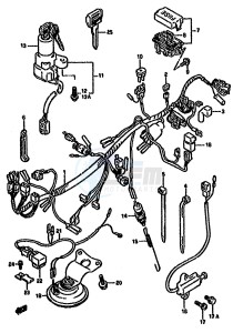 GSX750F (K-T) drawing WIRING HARNESS (MODEL K L M N P R)