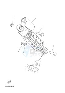 XT660ZA XT660Z ABS TENERE (2BE3 2BE3 2BE3) drawing REAR SUSPENSION