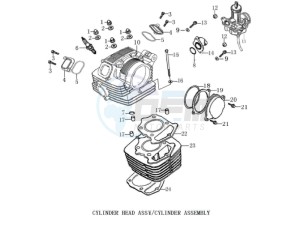 ETX 150 drawing Cylinder head cover - Cylinder