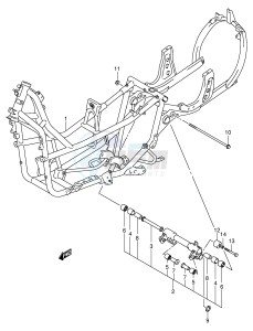 AN250 (E2) Burgman drawing FRAME (MODEL K1 K2)