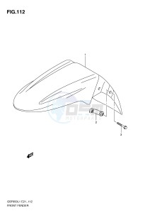 GSF650 (E21) Bandit drawing FRONT FENDER (GSF650UL1 E21)