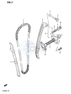 LT125 (E3) drawing CAM CHAIN