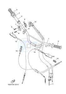 TT-R125 TT-R125LWE (19CT 19CU) drawing STEERING HANDLE & CABLE