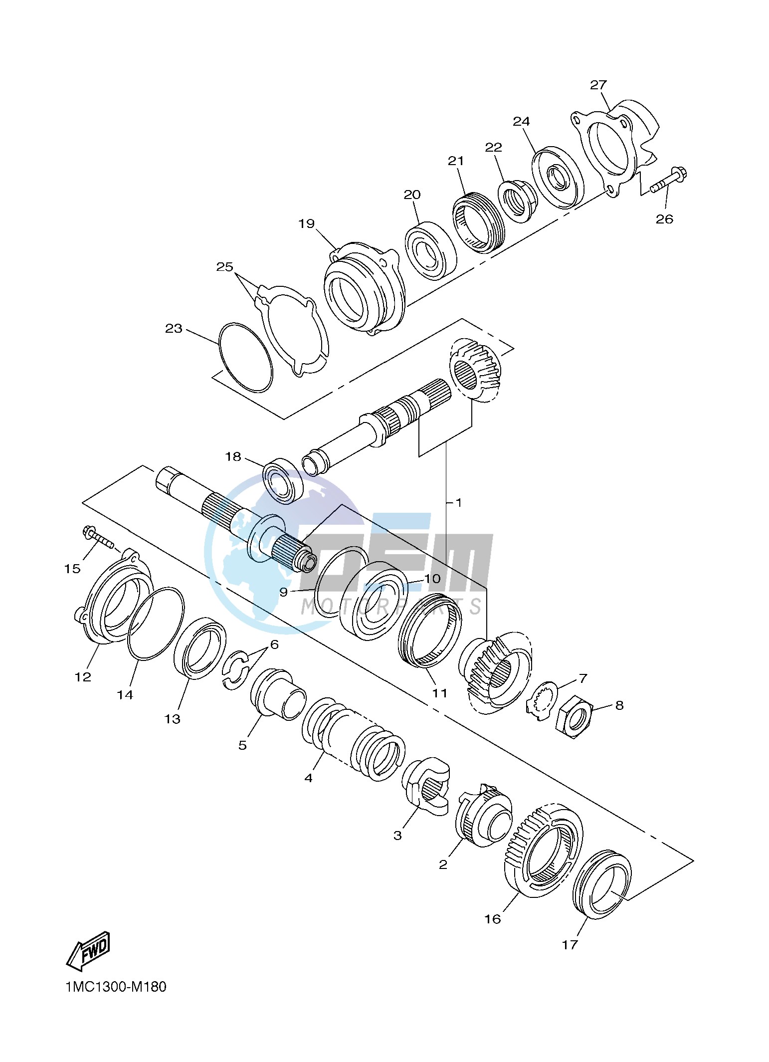 MIDDLE DRIVE GEAR