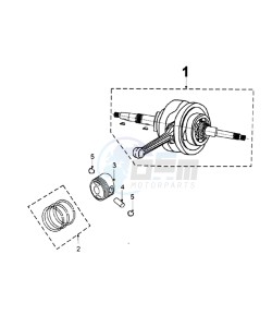 DJANGO 125 HERITAGE drawing CRANKSHAFT AND ZUIGER