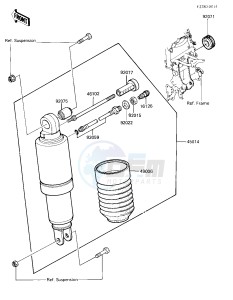 ZX 900 A [NINJA] (A3) NINJA 900 drawing SHOCK ABSORBER