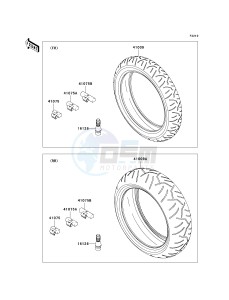 ZX 600 P [NINJA ZX-6R] (7F-8FA) P7F drawing TIRES