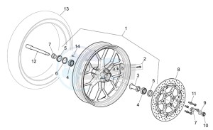 Pegaso Strada-Trail 650 ie drawing Front wheel I