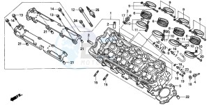 CBR600F3 drawing CYLINDER HEAD