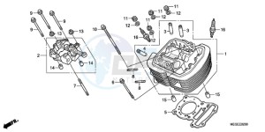 VT750C9 E / KMH drawing FRONT CYLINDER HEAD