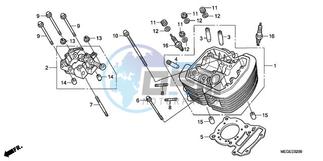 FRONT CYLINDER HEAD