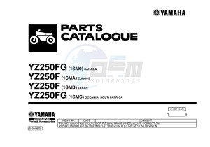 YZ250F (1SM9 1SMA 1SMB 1SMC) drawing .1-Front-Page