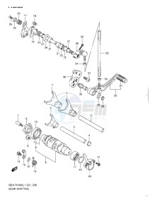 GSX-R1000 drawing GEAR SHIFTING