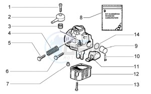 Ciao 50 Euro 1 drawing Carburettor component parts